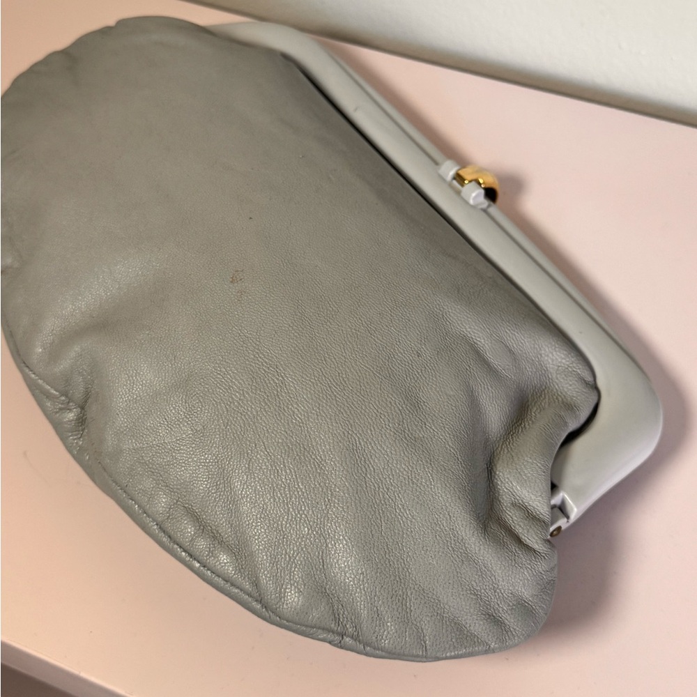Vintage Large Italian Leather Clutch - Picture 10 of 10